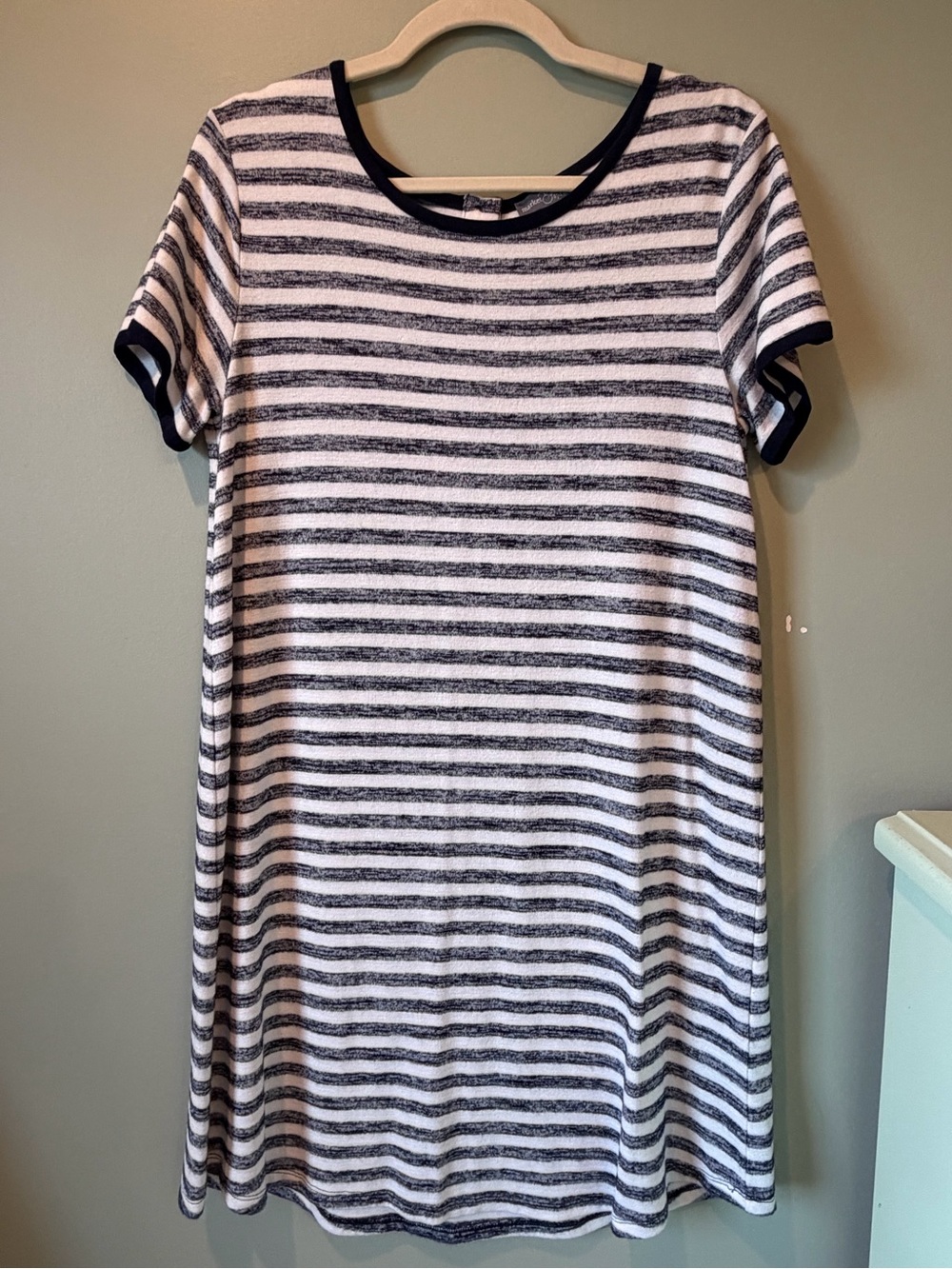 Market & Spruce Striped Navy and White Tee Dress